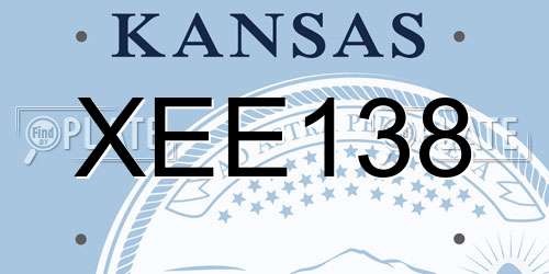 XEE138 Kansas License Plate