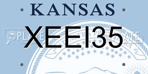 XEEI35 Kansas License Plate
