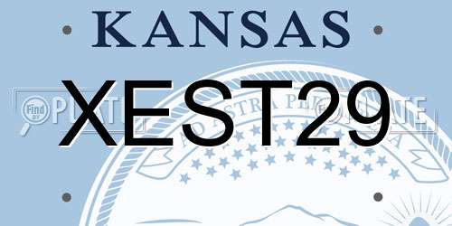 XEST29 Kansas License Plate