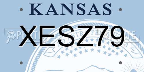 XESZ79 Kansas License Plate