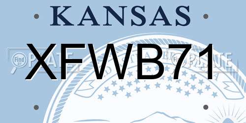 XFWB71 Kansas License Plate