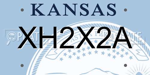 XH2X2A Kansas License Plate