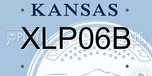 XLP06B Kansas License Plate