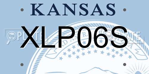 XLP06S Kansas License Plate
