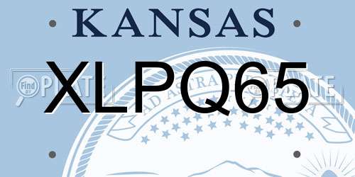 XLPQ65 Kansas License Plate