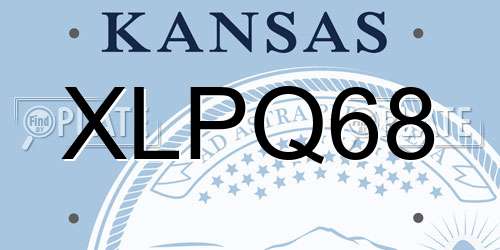 XLPQ68 Kansas License Plate