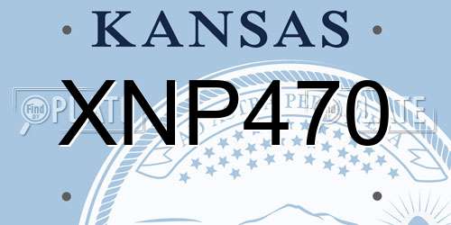 XNP470 Kansas License Plate
