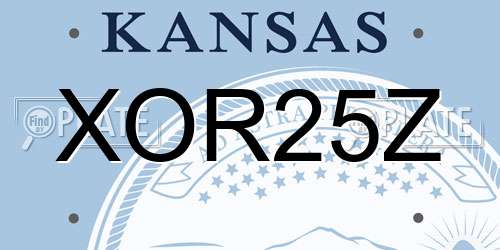 XOR25Z Kansas License Plate