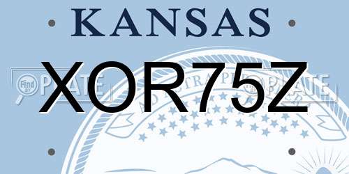 XOR75Z Kansas License Plate