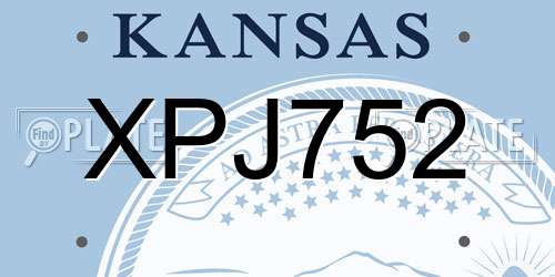 XPJ752 Kansas License Plate