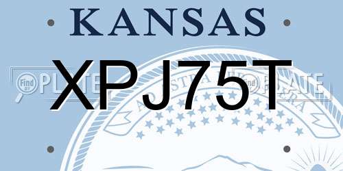 XPJ75T Kansas License Plate