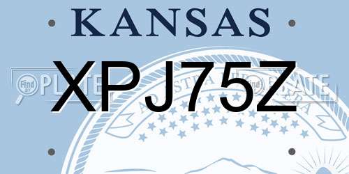 XPJ75Z Kansas License Plate