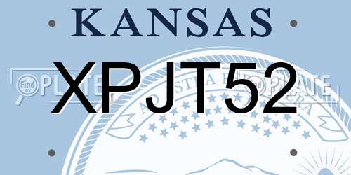 XPJT52 Kansas License Plate
