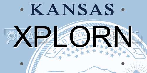 XPLORN Kansas License Plate