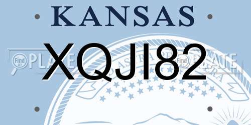 XQJI82 Kansas License Plate