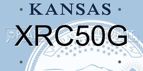 XRC50G Kansas License Plate