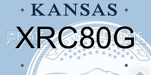 XRC80G Kansas License Plate