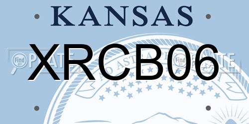 XRCB06 Kansas License Plate