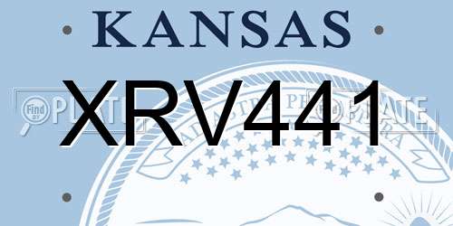 XRV441 Kansas License Plate