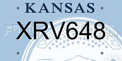 XRV648 Kansas License Plate