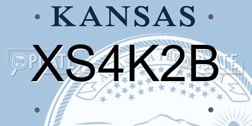 XS4K2B Kansas License Plate