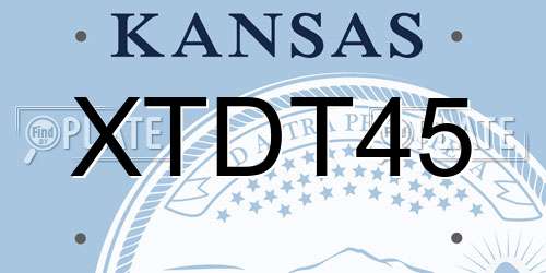 XTDT45 Kansas License Plate