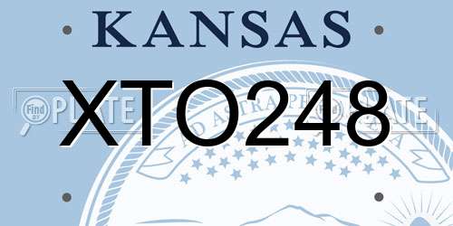 XTO248 Kansas License Plate