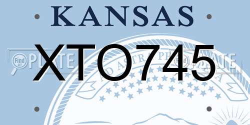 XTO745 Kansas License Plate