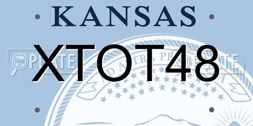 XTOT48 Kansas License Plate