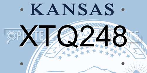 XTQ248 Kansas License Plate