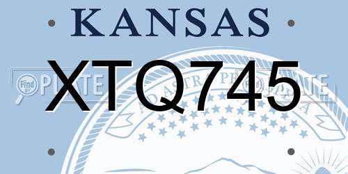 XTQ745 Kansas License Plate