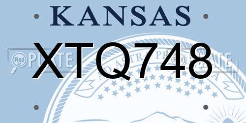 XTQ748 Kansas License Plate