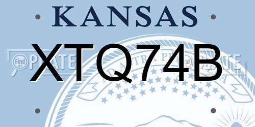 XTQ74B Kansas License Plate
