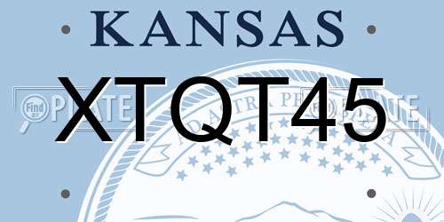 XTQT45 Kansas License Plate