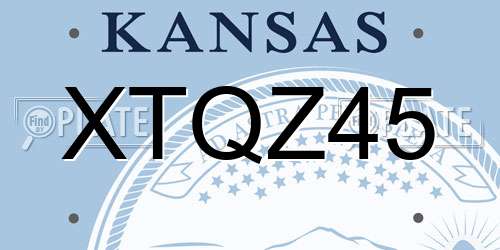 XTQZ45 Kansas License Plate