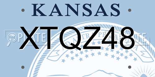 XTQZ48 Kansas License Plate