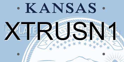 XTRUSN1 Kansas License Plate