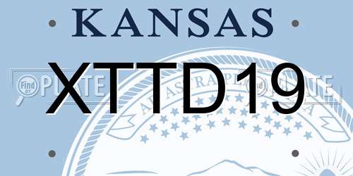 XTTD19 Kansas License Plate