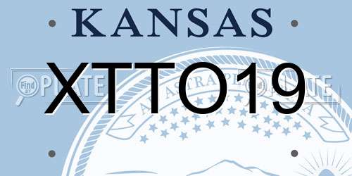 XTTO19 Kansas License Plate