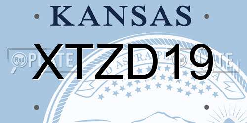 XTZD19 Kansas License Plate
