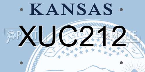 XUC212 Kansas License Plate