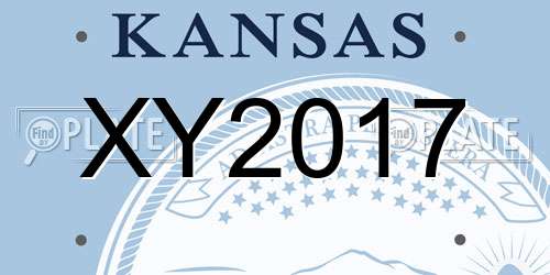 XY2017 Kansas License Plate