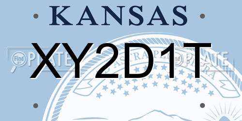 XY2D1T Kansas License Plate