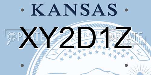 XY2D1Z Kansas License Plate