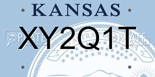 XY2Q1T Kansas License Plate