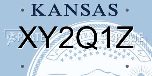 XY2Q1Z Kansas License Plate