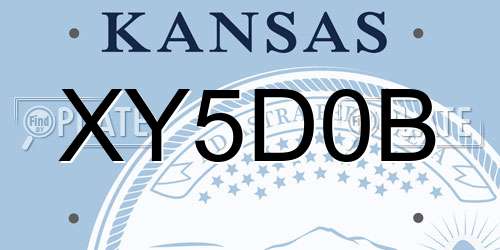 XY5D0B Kansas License Plate