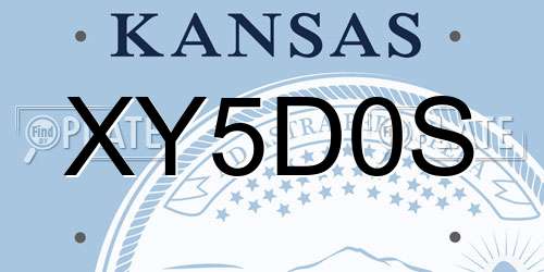 XY5D0S Kansas License Plate
