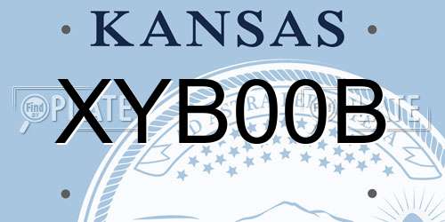 XYB00B Kansas License Plate