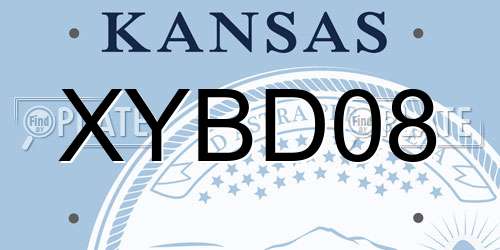 XYBD08 Kansas License Plate